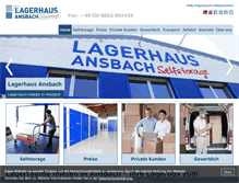 Tablet Screenshot of lagerhaus-ansbach.de